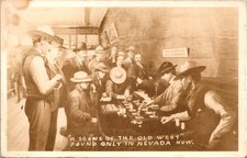RPPC Faro Gambling Game Scene