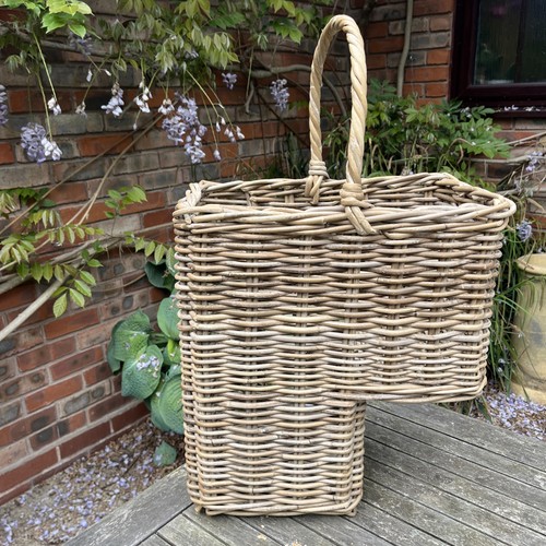 Vintage woven wicker storage - vintage,