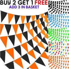 NEW 10m COLOUR BUNTING FLAGS