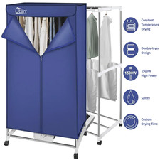 Electric Clothes Dryer Heated Machine 2 Tier Indoor Wardrobe Airer Rack Cover