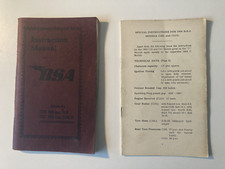 BSA Instruction Manual C10/C11 1954 With Special Instructions Leaflet