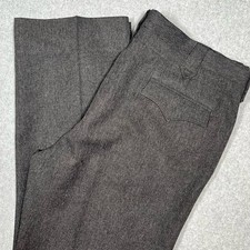 Circle S Pants Mens 39x33 Western Dress Trousers Gray Flap Pockets Rockabilly