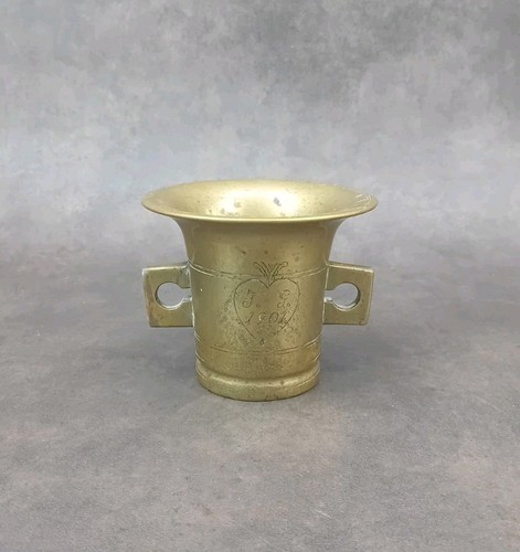 Antique brass mortar 1901 - antique,