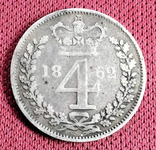 1862 four pence maundy - pence,