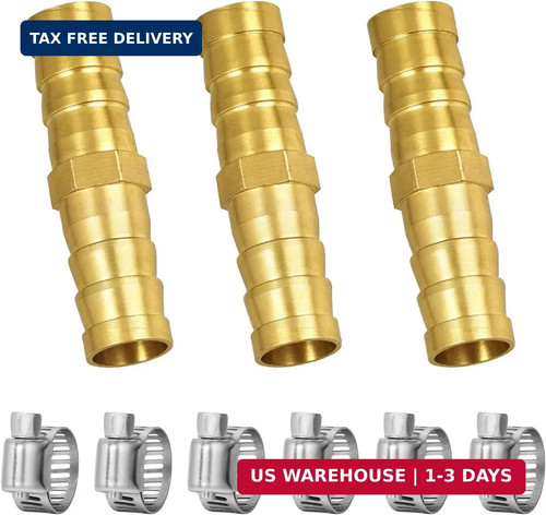 Pcs hose barb fitting - 3-pcs, 3/8"