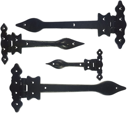 Black antique leaf door - x,