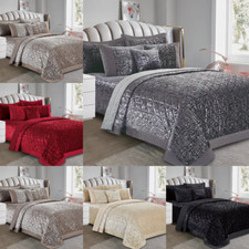 3 Piece Luxury Quilted Crushed