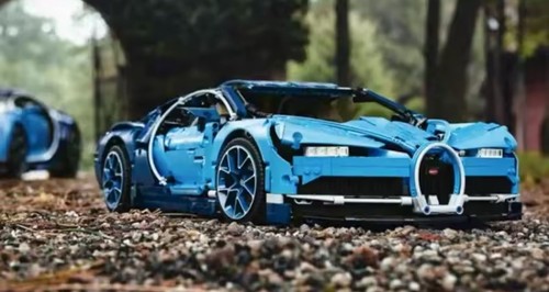 Bugatti toy car bricks model - bugatti,