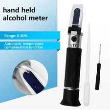 Alcohol Refractometer with 0-80% Alcohol Measuring Range, Tester for White Wine
