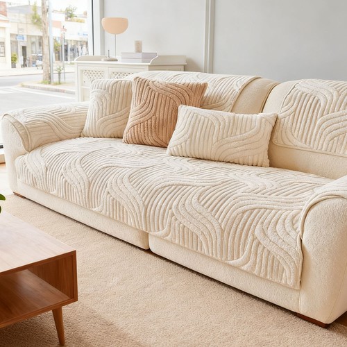Luxury plush sofa - sofa, cover