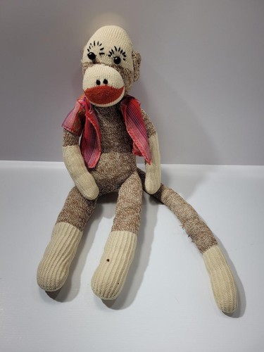Sock monkey plush - plush, stuffed