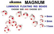 OKUMA LUMINOUS FLOATING RIG BEADS GAME SEA FISHING IN LINE FLOAT POP UPS POPPERS