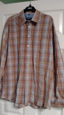 SEIDENSTICKER MENS BROWN CHECK LONG SLEEVE COTTON SHIRT RRP £75 Hardly Worn