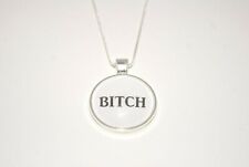 Bitch Mistress Wife Hotwife Necklace Femdom Domme Lifestyle Jewellery Silver UK