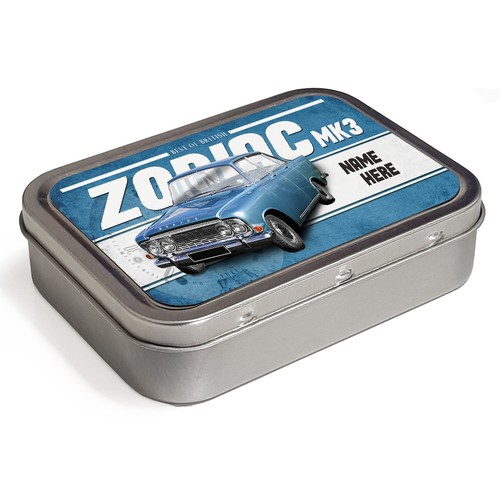 Personalised tobacco tin ford - tobacco,