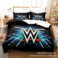 🎁WWE Wrestling Quilt Duvet Cover Pillowcase Single Double King Bedding Set