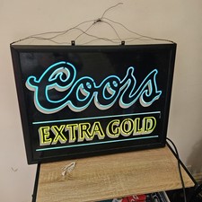 Coors Light Lager Beer Neon Bar Mancave Sign