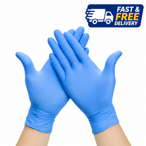 100 blue disposable nitrile - 100,