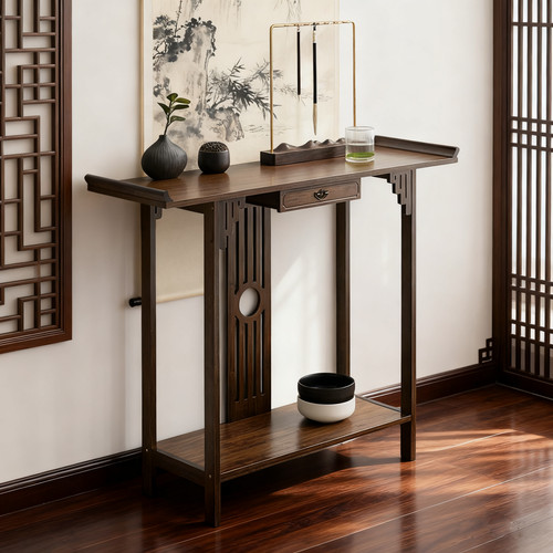 Farmhouse wood console table - wood,