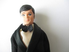 Palitoy Pippa doll Topper Dawn -  Pete in Black Tie N Tux with shoes