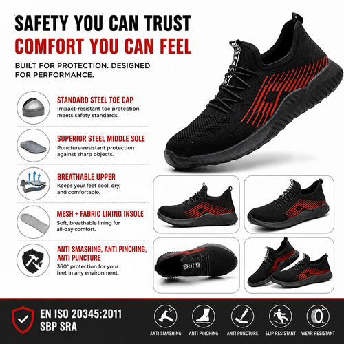 Mens safety trainers steel - mens, toe