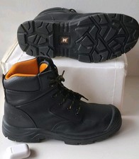 Mens Black / Orange Leather