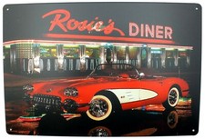 Rosies Diner American US Diner Restaurant Metal  / Tin Wall / Door Sign 