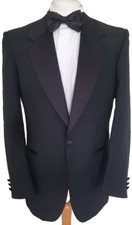 Nicholas Rowe Mens Wedding Tuxedo Evening JACKET ONLY Ch42"L Black  vintage