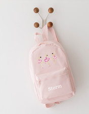 Personalised ballet Backpack Kids Rucksack Back to School bag Nursery Dance Bag
