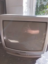 Beko 14" Crt Tv Silver Colour TV Retro Vintage Manual & Remote Gaming Television