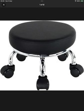 PU Leather Roller Stool –