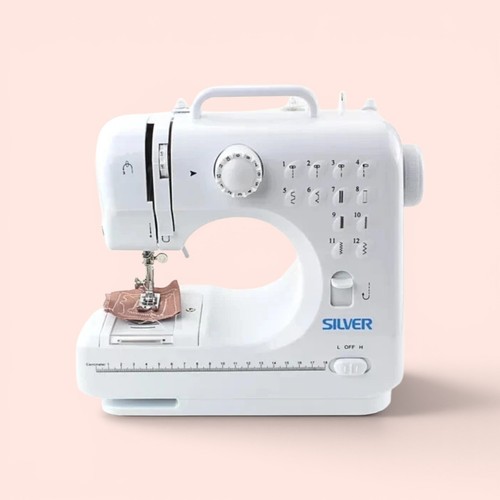 Silver small sewing machine - silver,