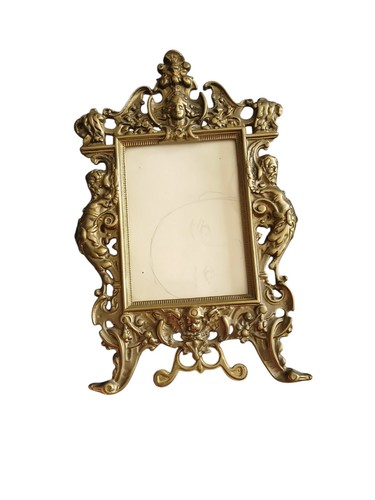 Vintage ornate cast brass - cast,