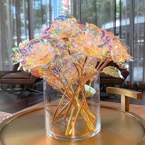 Iridescent gold rose stem - iridescent,