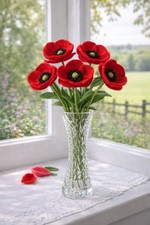 Knitted Poppy Remembrance