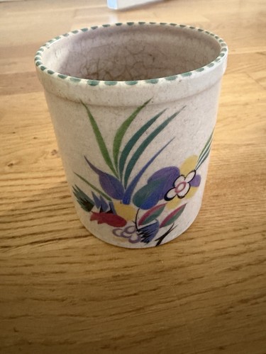 Poole pottery pot with - pottery, floral