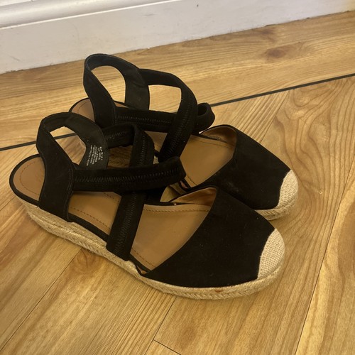 Black wedge shoes - black,