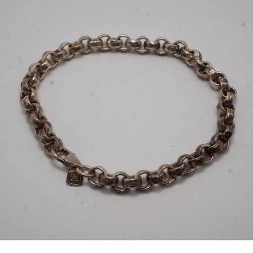 Hammered sterling silver rolo - hammered,