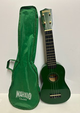 Mahalo 20.5" Soprano Wood Ukulele U30/GN Green Gloss & carry case GWO GC+
