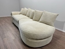 Harry Fabric Curve Right Hand Corner Sofa – Stone