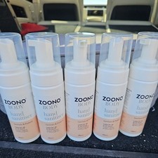 5 x Foam Hand Sanitiser dispensers Zoono Sanitiser 150ml. Expiry date unknown.