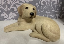 Sandicast 1984 Yellow Labrador Sandra Brue 10” Laying Dog Figure