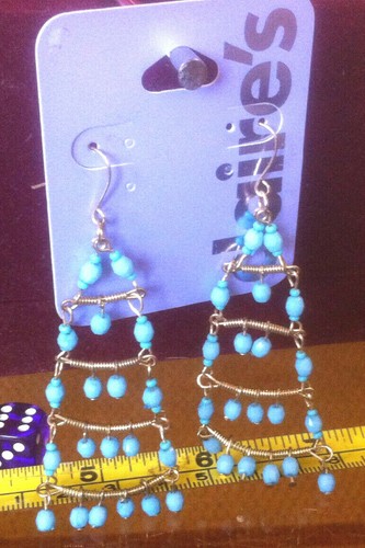 Earrings blue elegant dangly - earrings,
