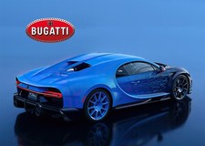 Bugatti Chiron Poster - Blue Stylish Supercar Wall Art 16x12/20x16/24x18/36x24