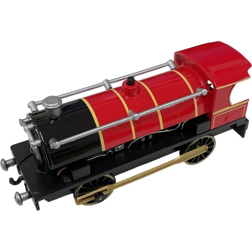 Model steam locomotive red - locomotive,
