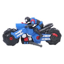 Blue 1/10 RC Motorcycle Toy