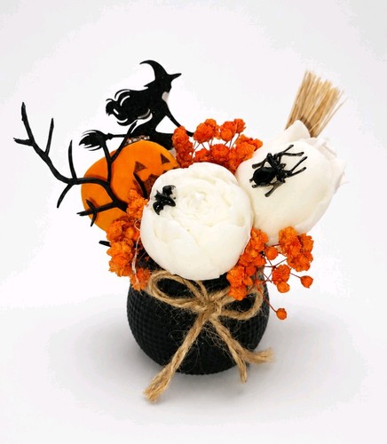 Halloween soy candle flower - halloween,
