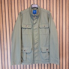 Cotton Traders Jacket Mens Large Chore Style Pockets Dark Pine Green Country