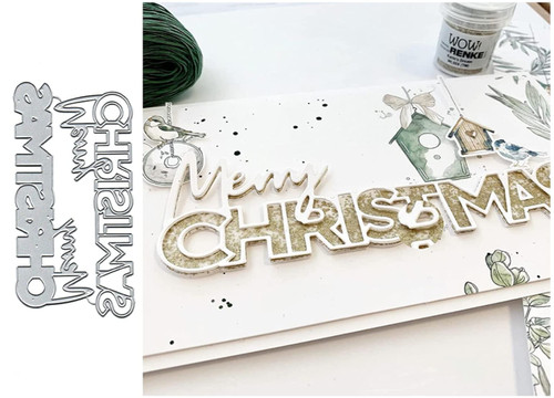 Merry christmas letters - merry, metal