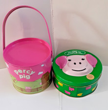 Percy Pig Tins Marks and Spencer Sweet Tins Bucket 1999 2013 Empty Vintage